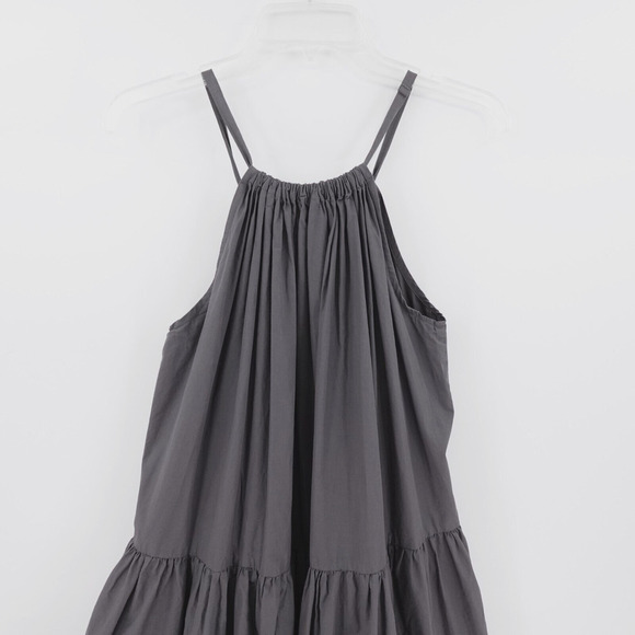 CARE BY ME Dress Womens OS Gray Lina Strap Organic Cotton Social Luxury - Picture 7 of 14